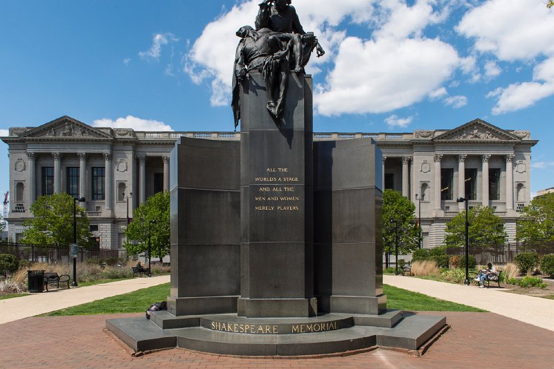 20150429_145809 D4S.jpg - 1926 by Alexander Stirling Calder.  Behind the memorial is the Free Library of Philadelphia